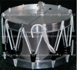 Tambor vaso de acero, aros de aluminio, parche sintético